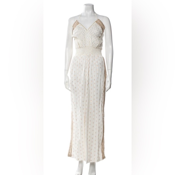 Ramy Brook White and Gold Jumpsuit